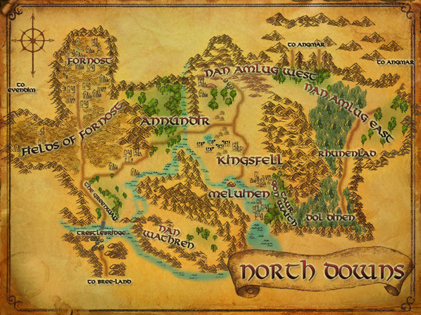 LOTRO Скриншоты - Карты - North Downs